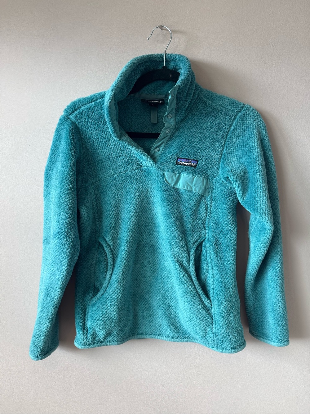 Patagonia Re-Tool Snap-T Fleece Pullover Bright Teal Size Women’s XXS